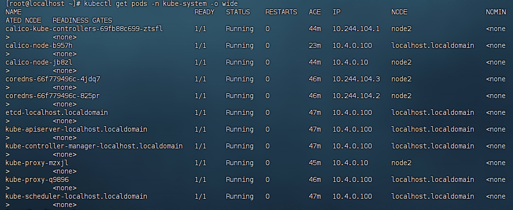 Calico pods全部Running